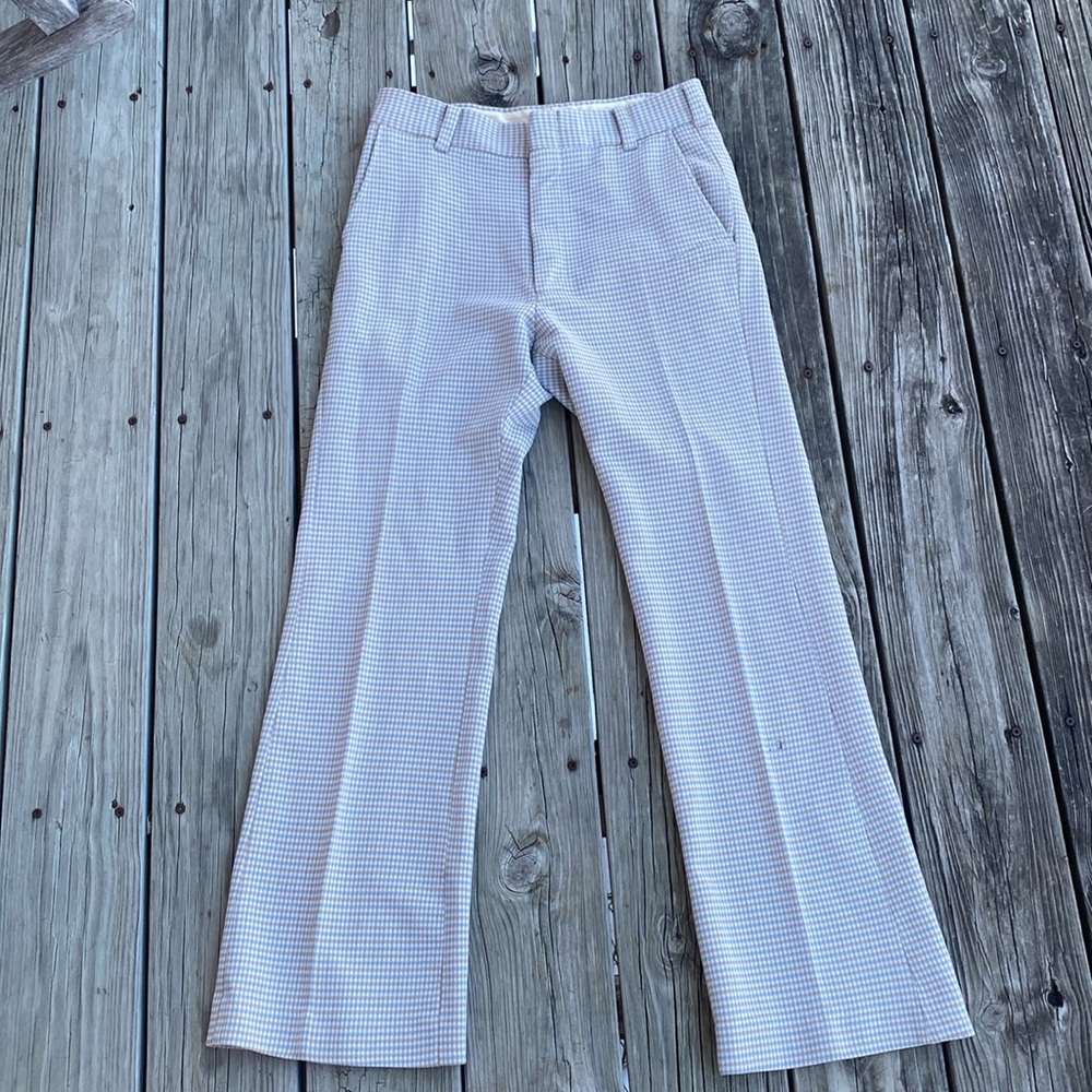 Amazing vintage 70s plaid flare pants!